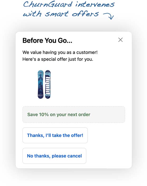 ChurnGuard - reduce Shopify subscription churn